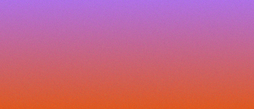 Gradient background transitioning from orange at the bottom to purple and blue at the top with a subtle grainy texture.